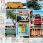 Preview: Dekostoff Halbpanama in Bunt mit Bulli, Fotocollage, Stoff in ganzer Breite